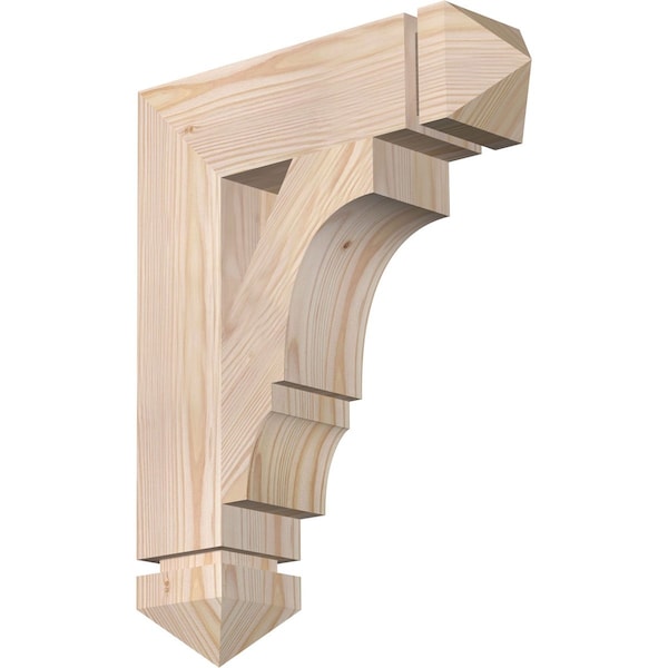 Ekena Millwork Balboa Arts & Crafts Smooth Bracket, Douglas Fir, 3 1/2"W x 14"D x 18"H BKT04X14X18BOA03SDF - main